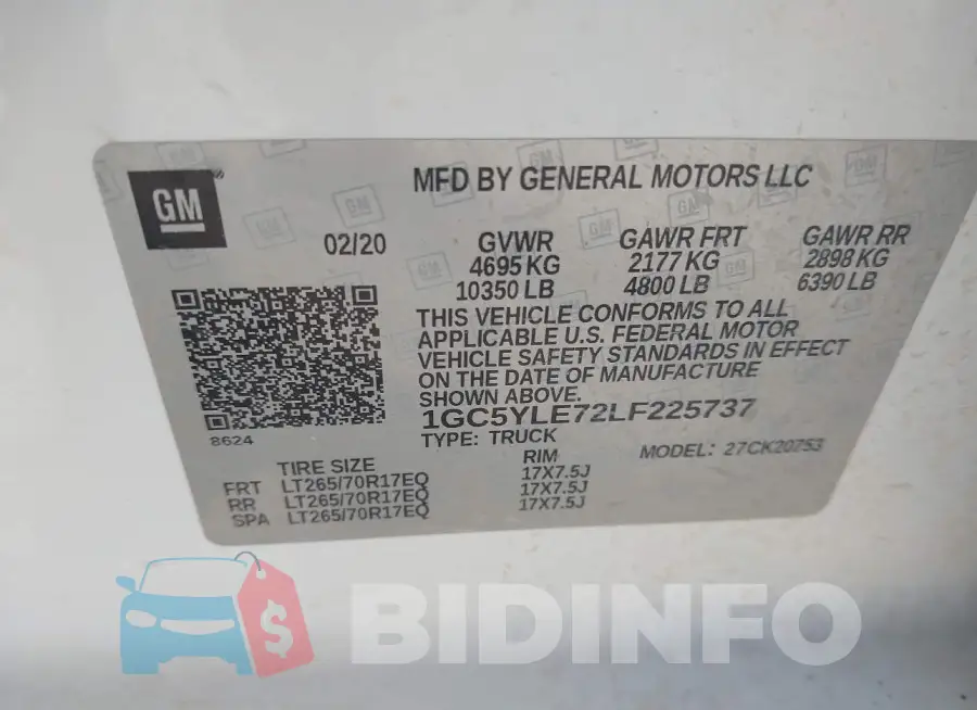 1GC5YLE72LF225737 Photo# 8