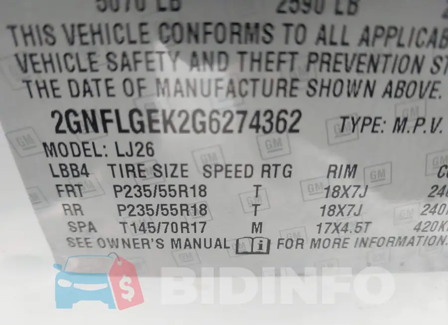 2GNFLGEK2G6274362 Photo# 9