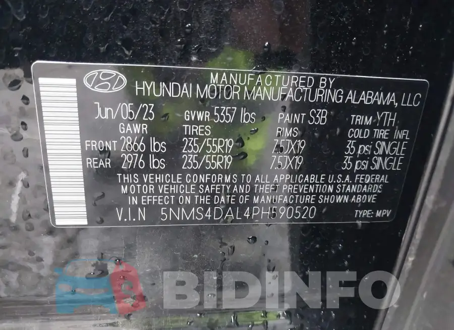 5NMS4DAL4PH590520 Photo# 9