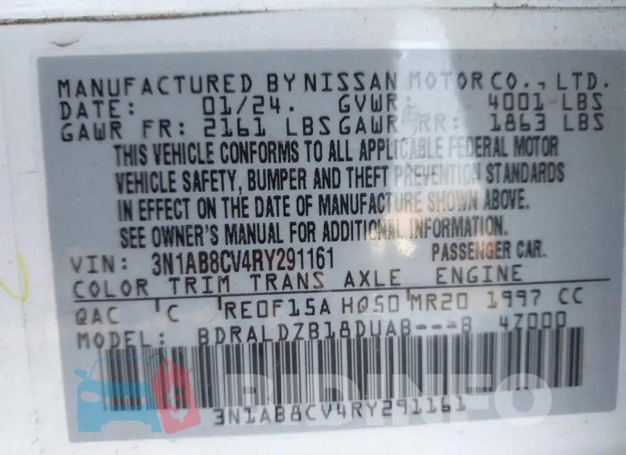 3N1AB8CV4RY291161 Photo# 9