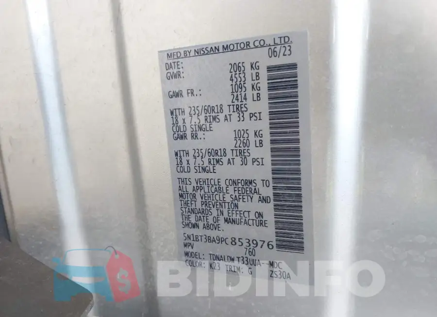 5N1BT3BA9PC853976 Photo# 9
