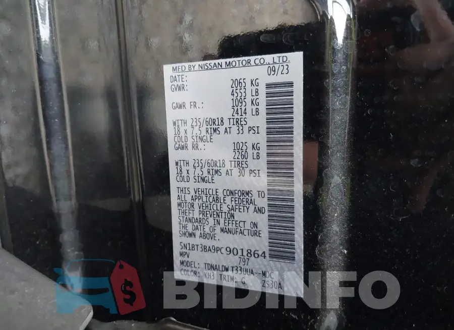 5N1BT3BA9PC901864 Photo# 9