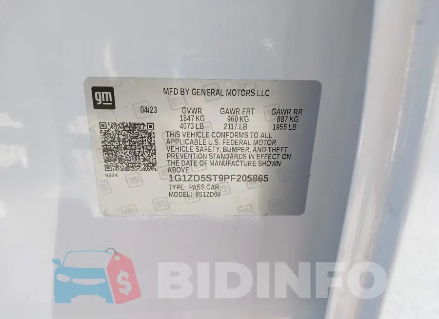 1G1ZD5ST9PF205865 Photo# 9
