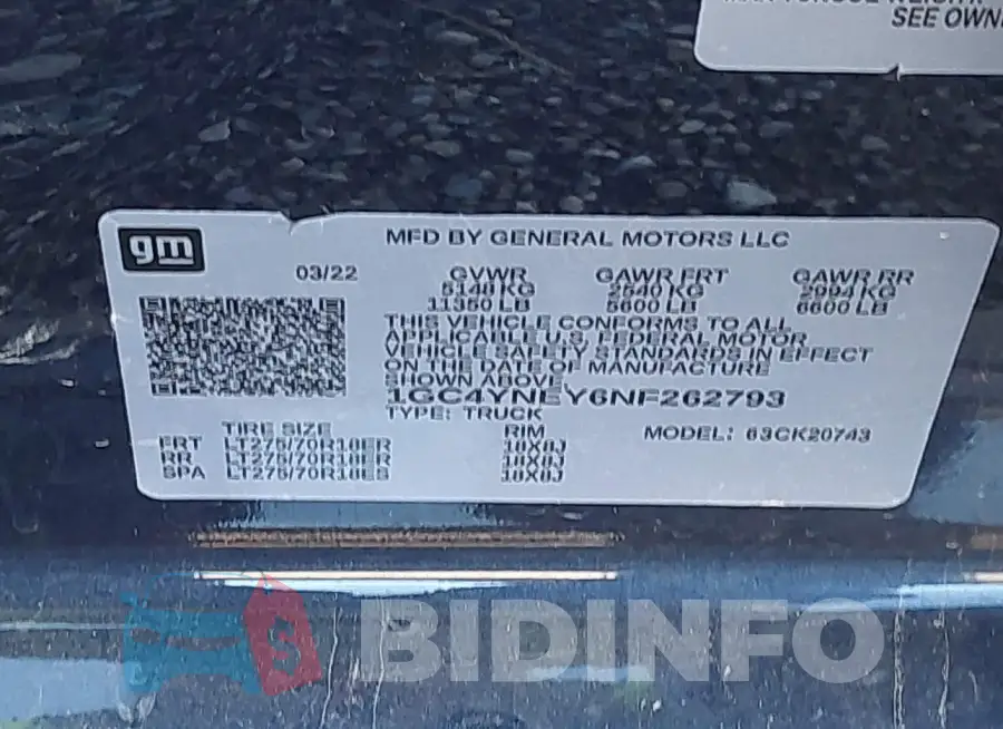 1GC4YNEY6NF262793 Photo# 9