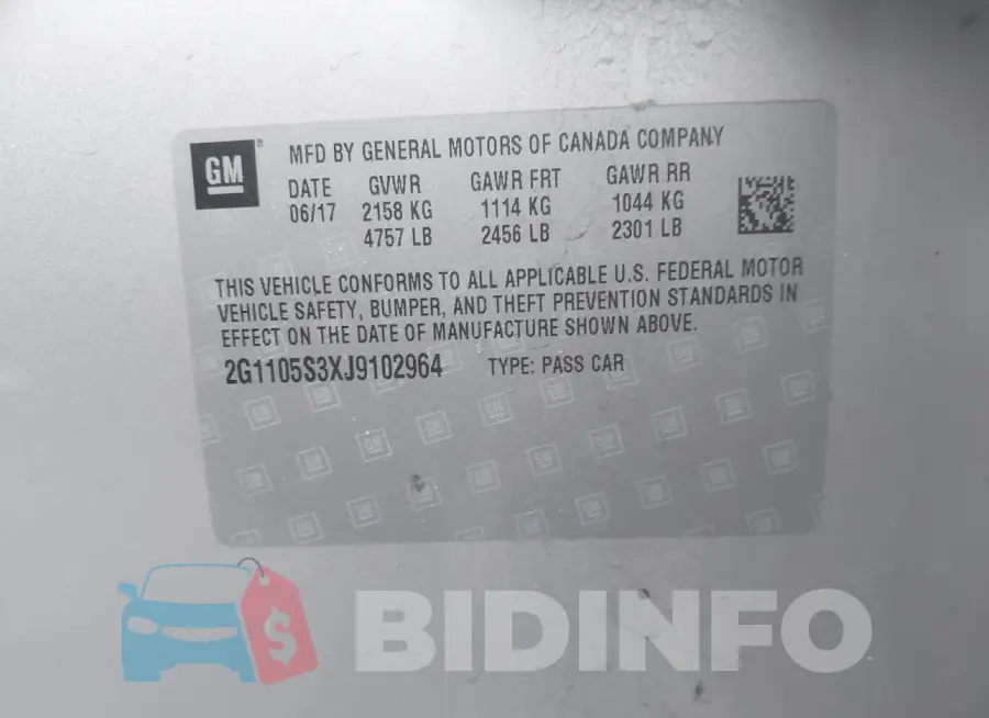 2G1105S3XJ9102964 Photo# 9