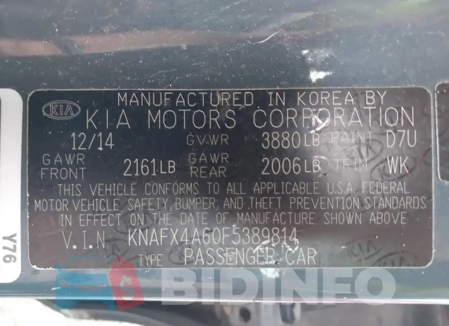KNAFX4A60F5389814 Photo# 9
