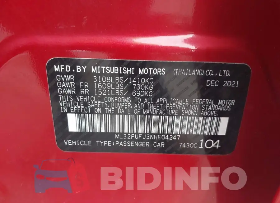 ML32FUFJ3NHF04247 Photo# 9