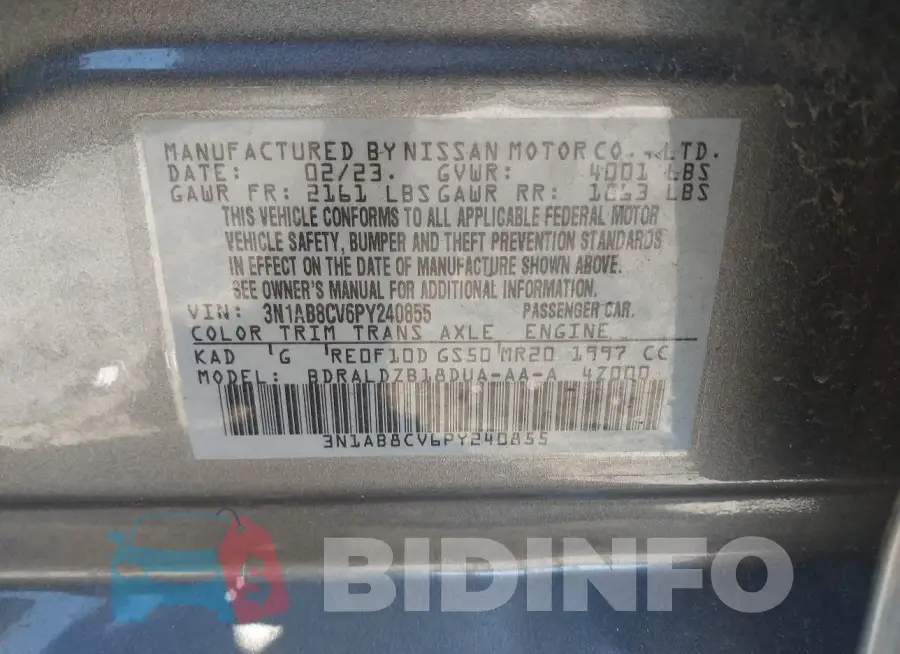 3N1AB8CV6PY240855 Photo# 9