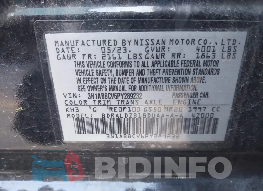 3N1AB8CV6PY289232 Photo# 9