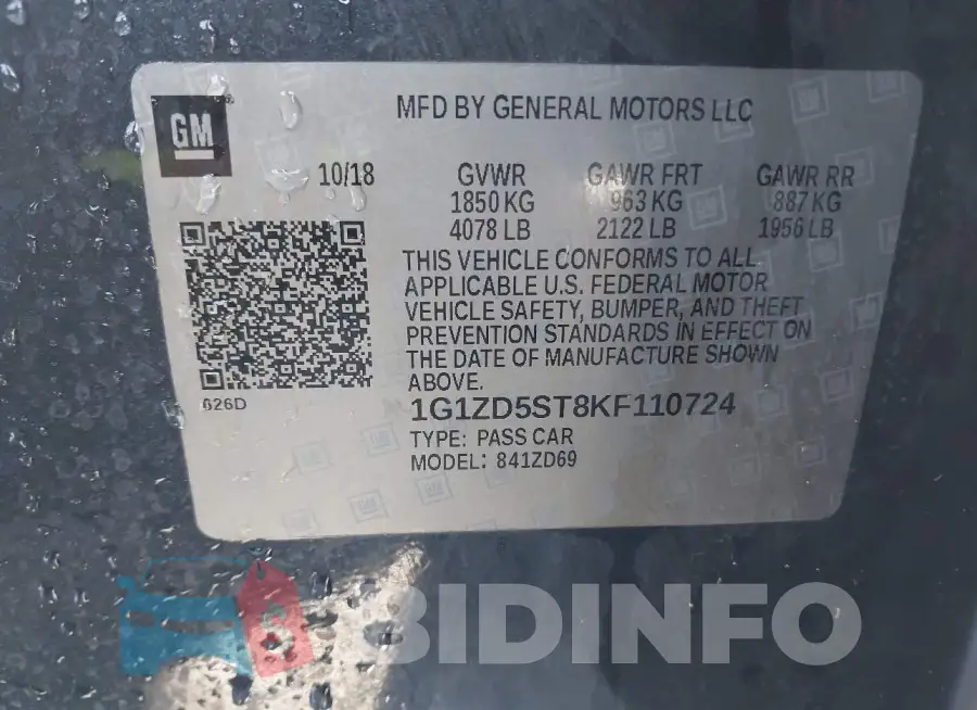 1G1ZD5ST8KF110724 Photo# 9