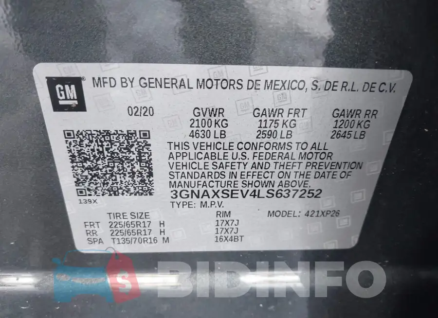 3GNAXSEV4LS637252 Photo# 9