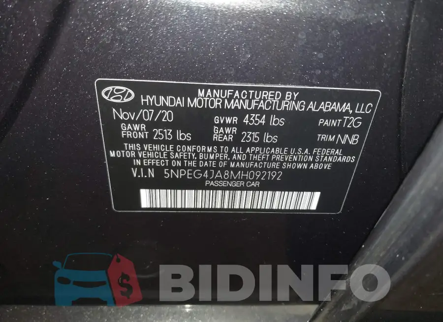 5NPEG4JA8MH092192 Photo# 9