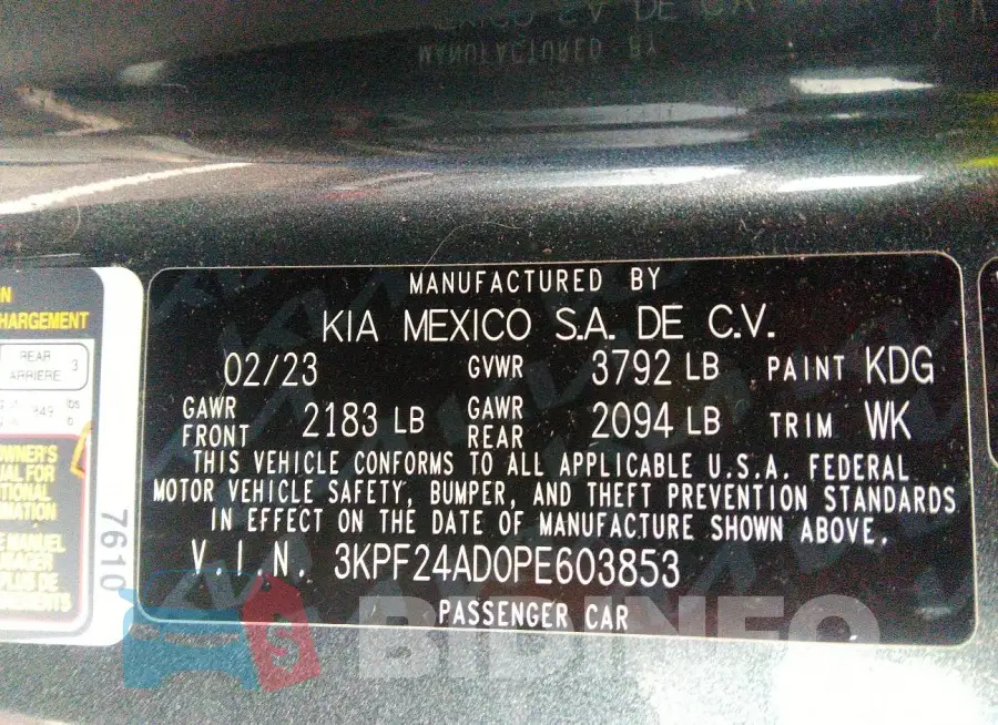 3KPF24AD0PE603853 Photo# 9
