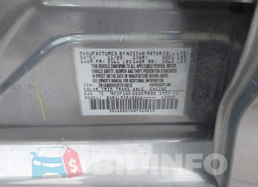 3N1AB8DVXNY314810 Photo# 9