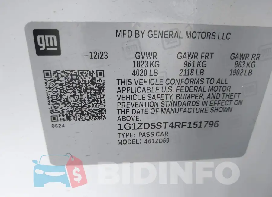 1G1ZD5ST4RF151796 Photo# 9