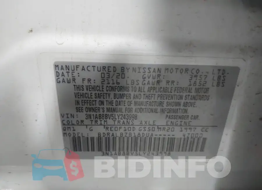 3N1AB8BV5LY243998 Photo# 9