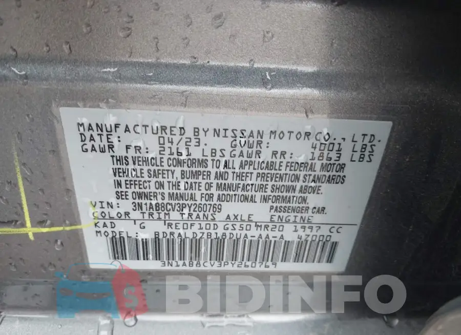 3N1AB8CV3PY260769 Photo# 9