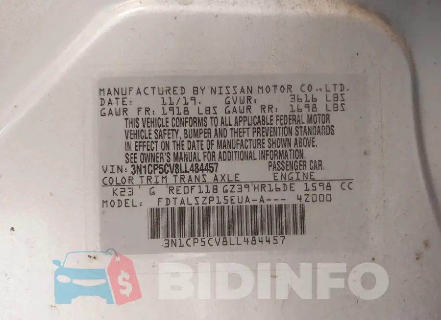 3N1CP5CV8LL484457 Photo# 9