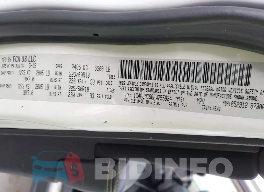 1C4PJMCS8FW755824 Photo# 9
