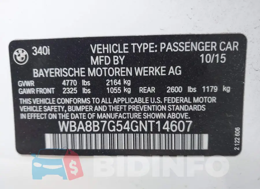 WBA8B7G54GNT14607 Photo# 9