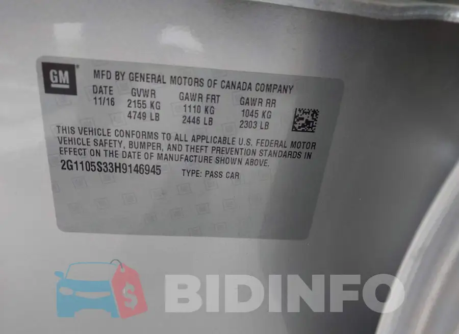 2G1105S33H9146945 Photo# 9