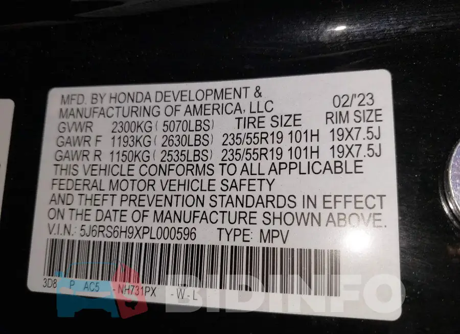 5J6RS6H9XPL000596 Photo# 9
