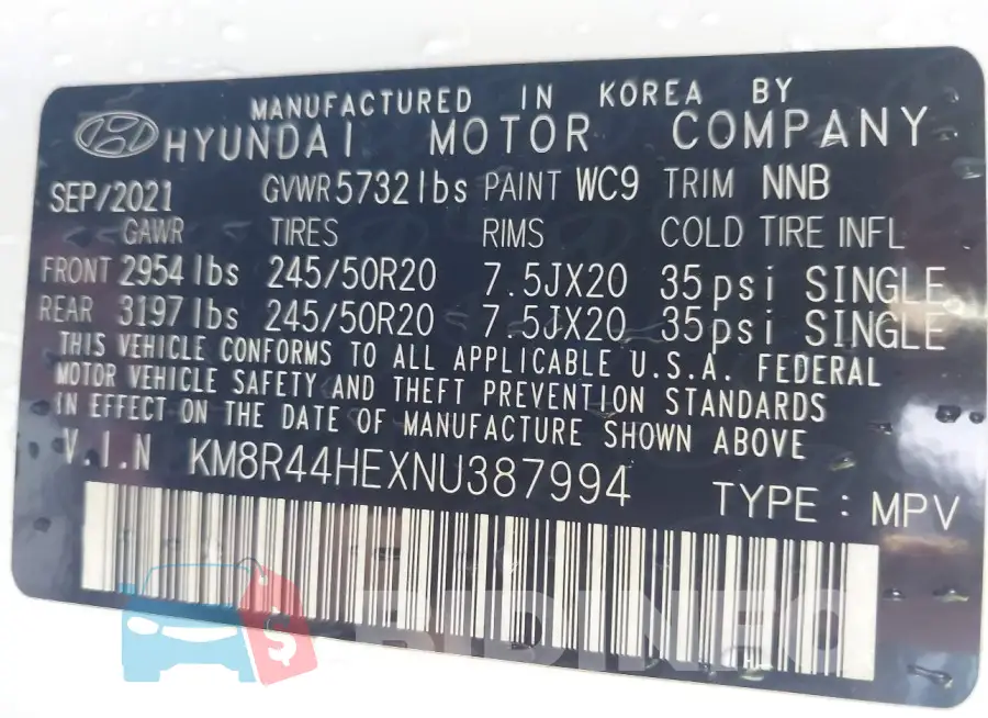 KM8R44HEXNU387994 Photo# 9