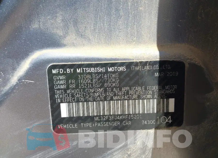 ML32F3FJ4KHF15201 Photo# 9