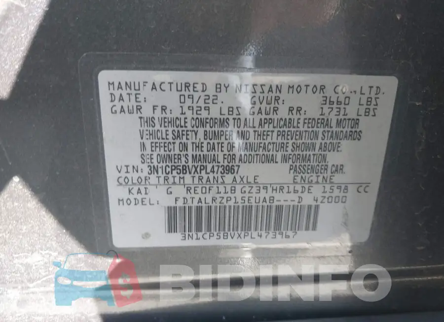 3N1CP5BVXPL473967 Photo# 9