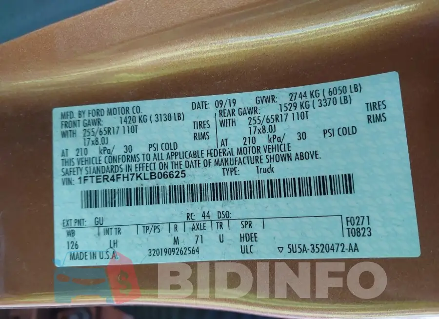 1FTER4FH7KLB06625 Photo# 9