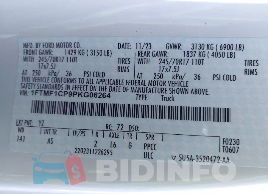 1FTMF1CP9PKG06264 Photo# 9