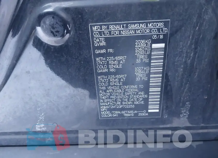 KNMAT2MT2GP702253 Photo# 9