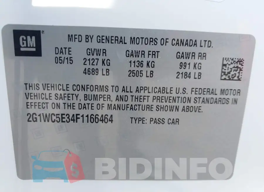2G1WC5E34F1166464 Photo# 9