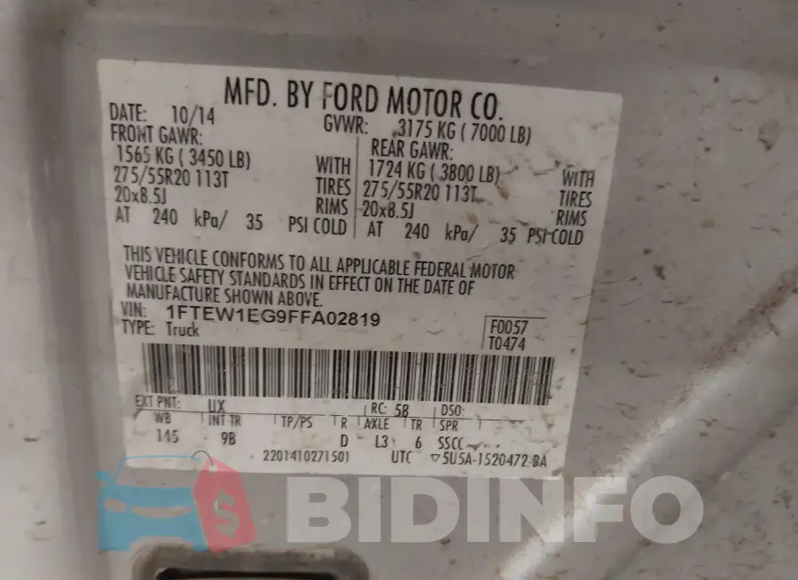 1FTEW1EG9FFA02819 Photo# 9