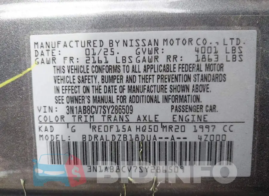 3N1AB8CV7SY286509 Photo# 9