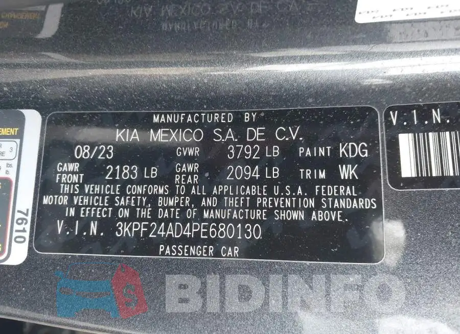 3KPF24AD4PE680130 Photo# 9