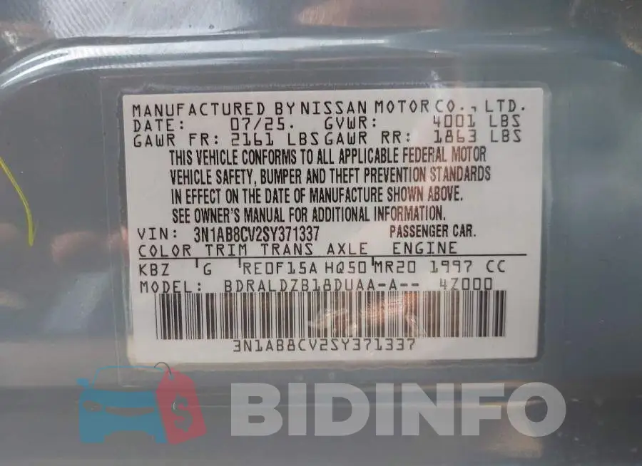3N1AB8CV2SY371337 Photo# 9