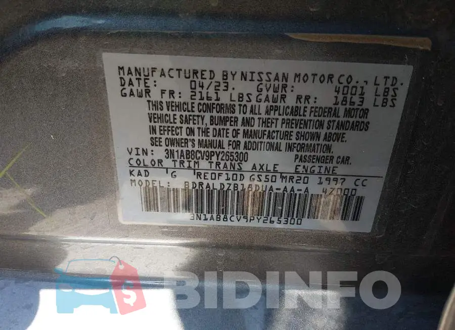 3N1AB8CV9PY265300 Photo# 9