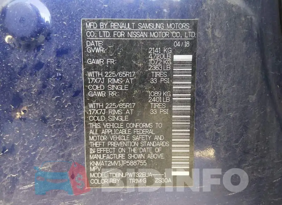 KNMAT2MV1JP588755 Photo# 9