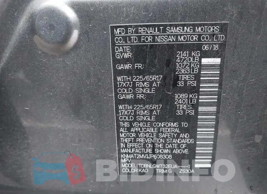 KNMAT2MV1JP608308 Photo# 9