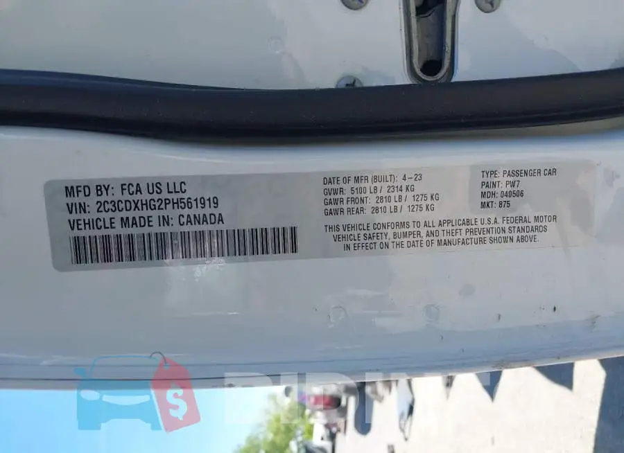 2C3CDXHG2PH561919 Photo# 9
