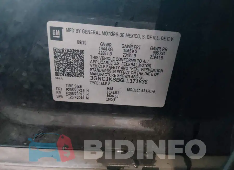 3GNCJKSB6LL171838 Photo# 9