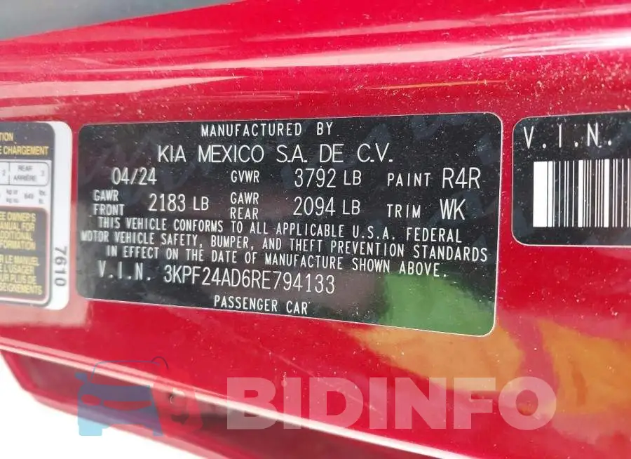3KPF24AD6RE794133 Photo# 9