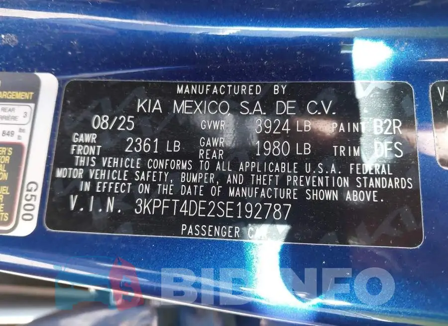 3KPFT4DE2SE192787 Photo# 9