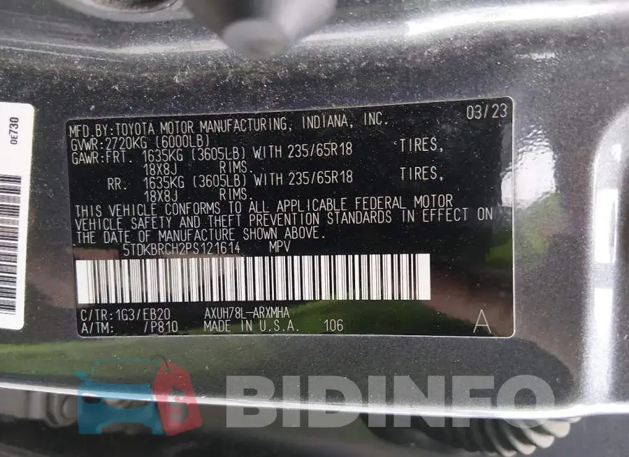 5TDKBRCH2PS121614 Photo# 9