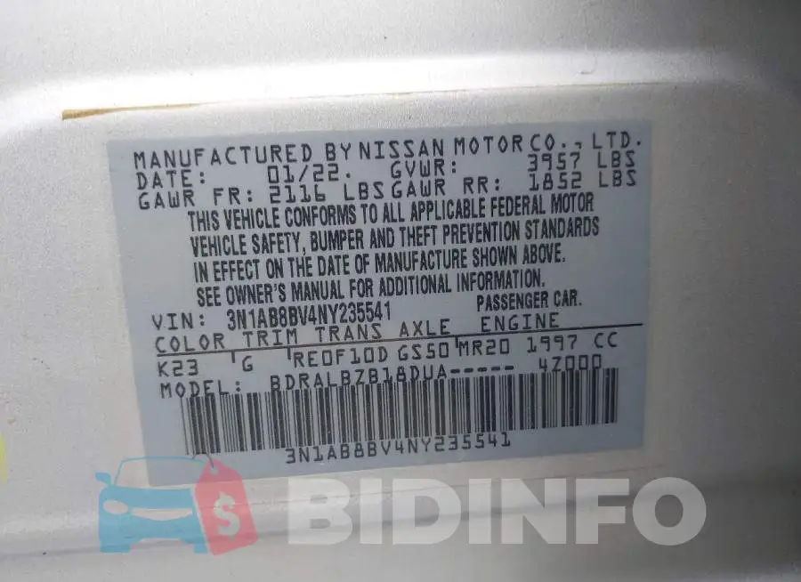 3N1AB8BV4NY235541 Photo# 9