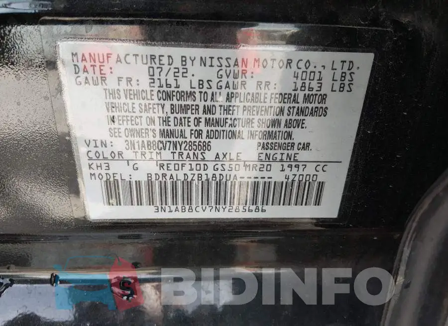 3N1AB8CV7NY285686 Photo# 9