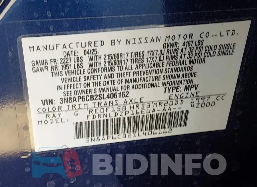 3N8AP6CB2SL406162 Photo# 9