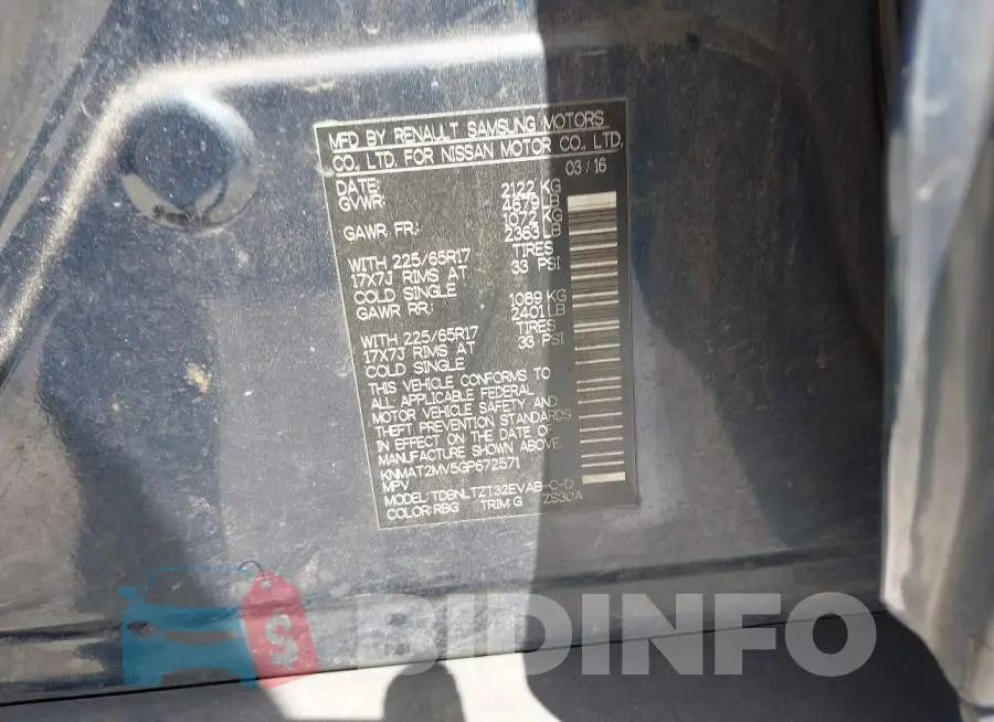 KNMAT2MV5GP672571 Photo# 9