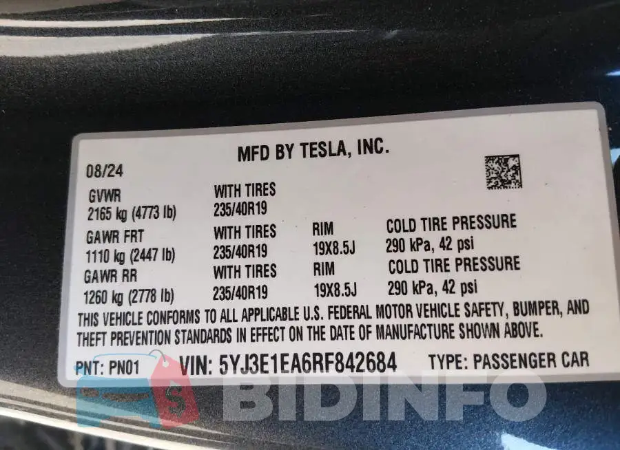 5YJ3E1EA6RF842684 Photo# 9